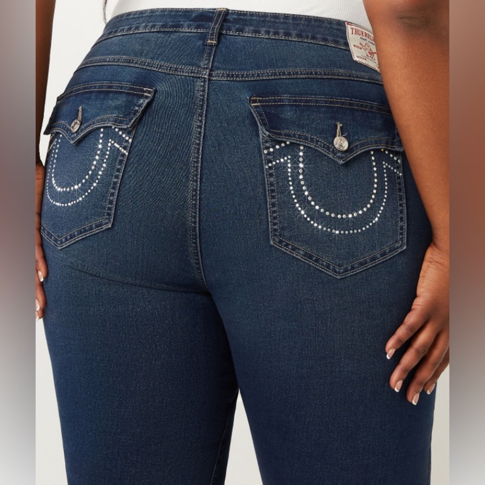 mid-rise bootcut bling jeans (true religion) - Picture 1 of 4